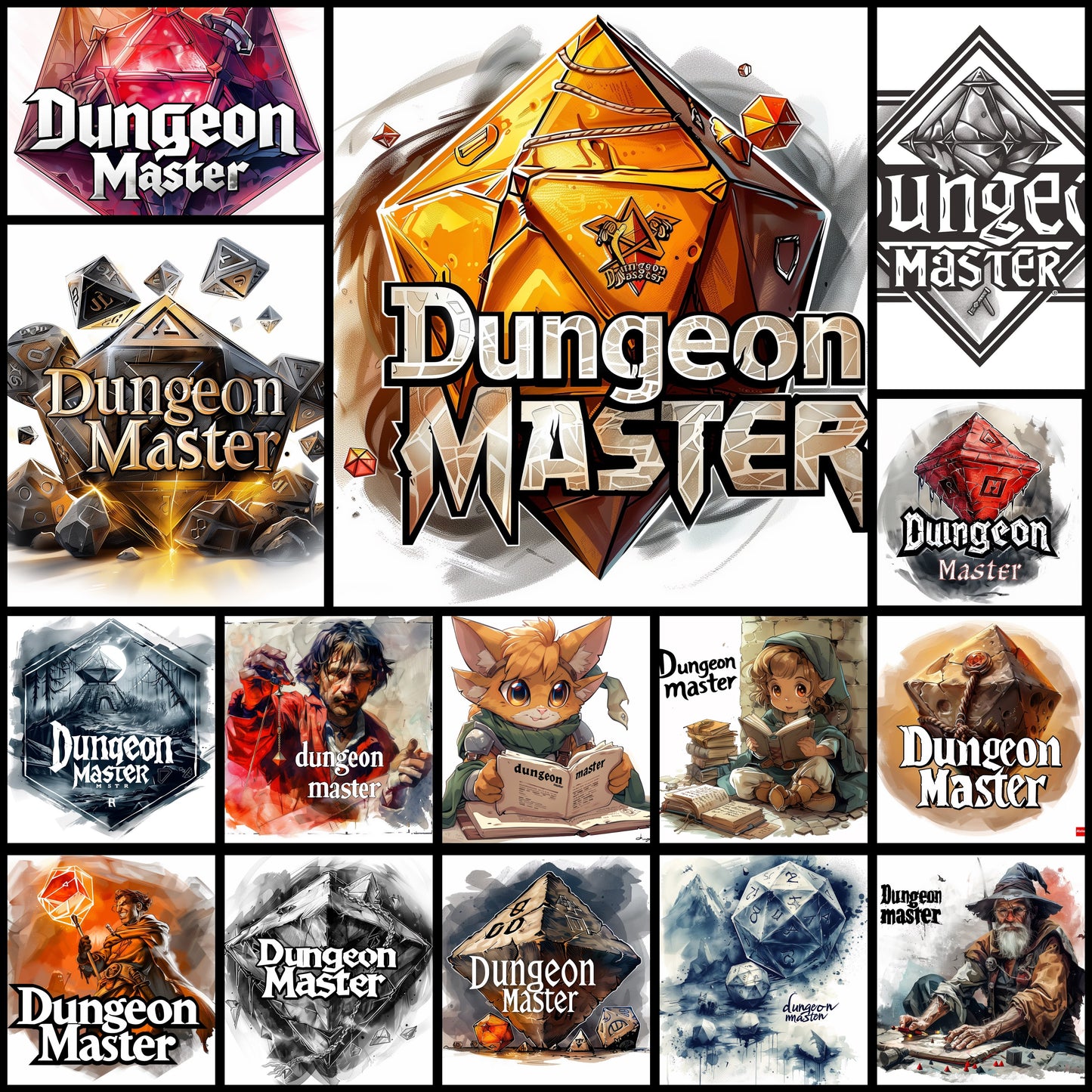 30 Dungeon Master Designs – Fantasy Digital Graphics Bundle (Instant Download)
