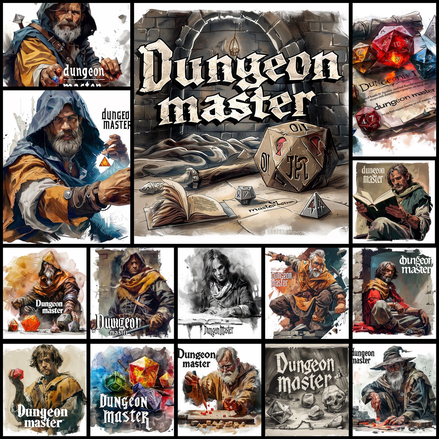 30 Dungeon Master Designs – Fantasy Digital Graphics Bundle (Instant Download)