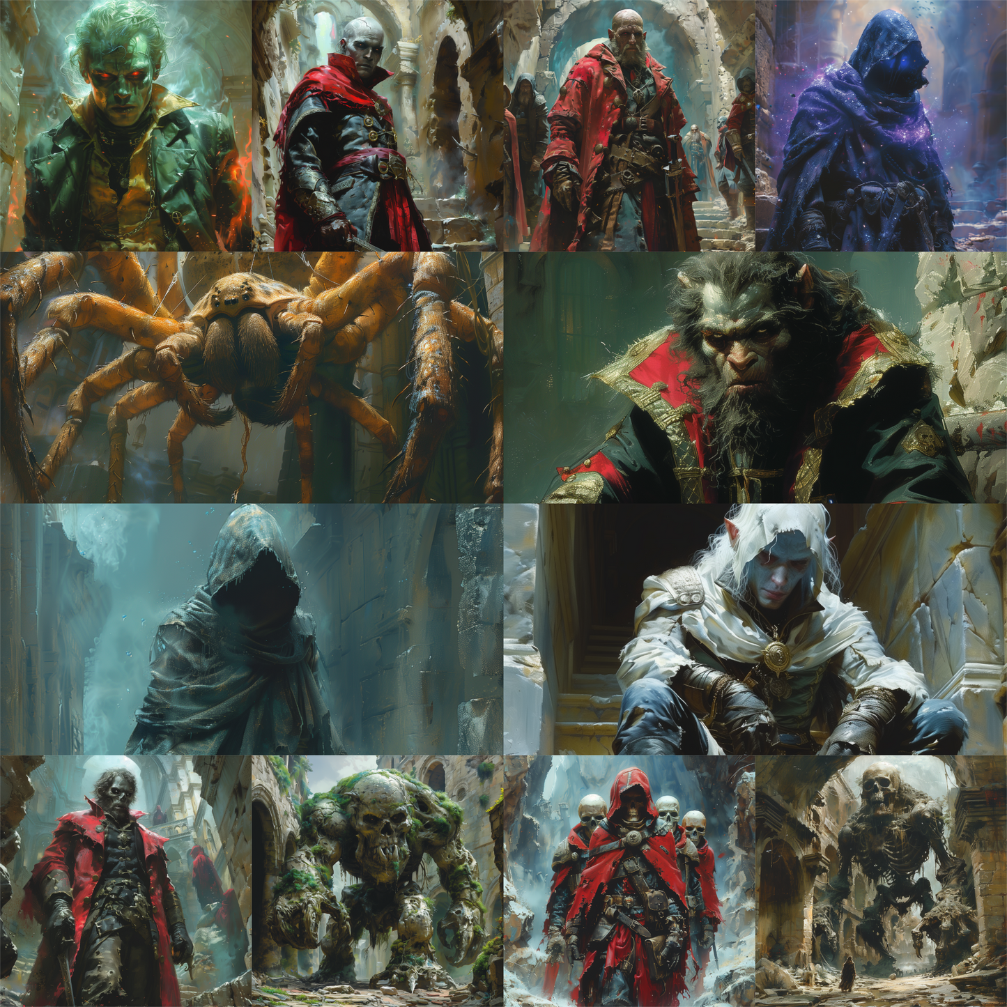100 Monster Images for RPG Tabletop Game – Fantasy Creature Pack – Instant Download