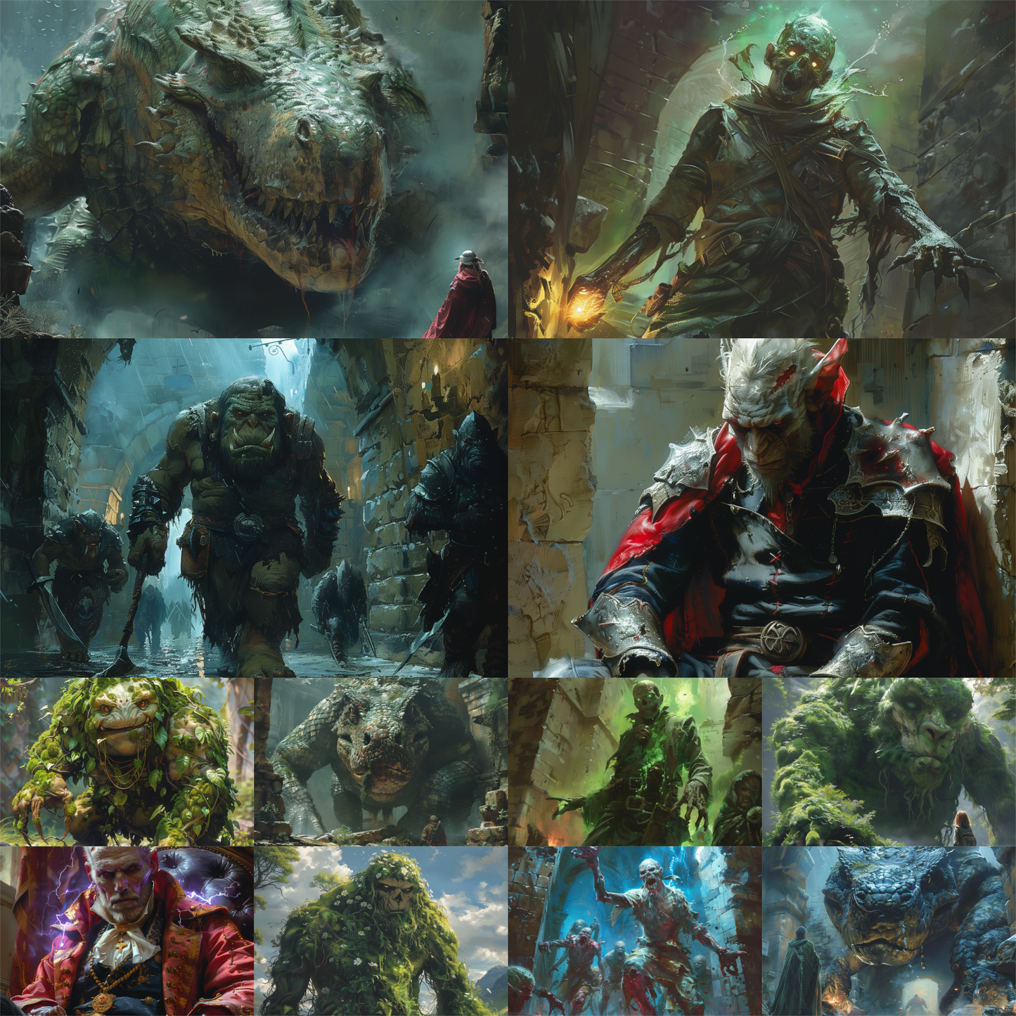100 Monster Images for RPG Tabletop Game – Fantasy Creature Pack – Instant Download