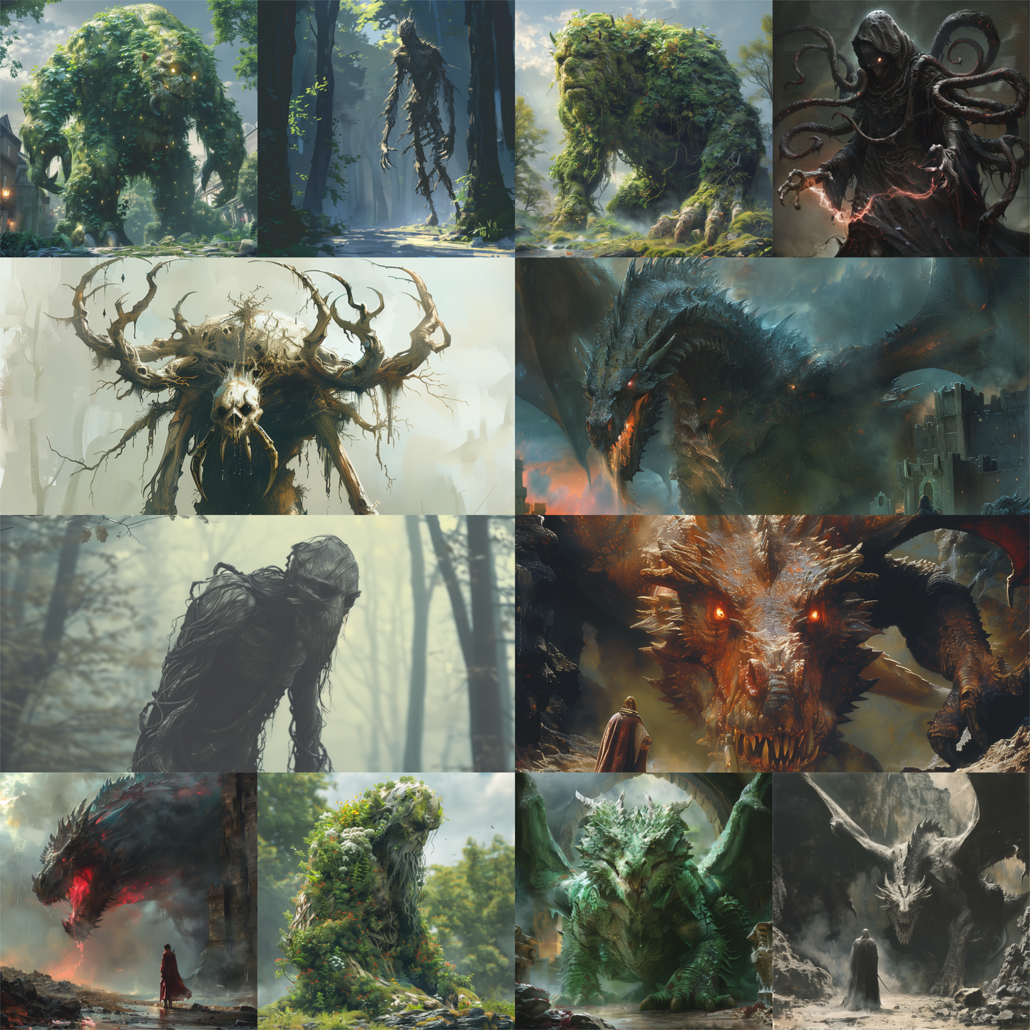 100 Monster Images for RPG Tabletop Game – Fantasy Creature Pack – Instant Download