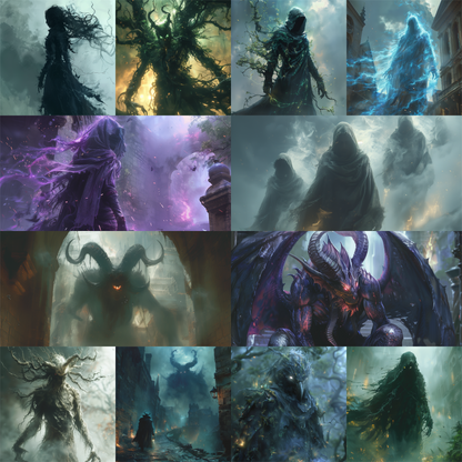 100 Monster Images for RPG Tabletop Game – Fantasy Creature Pack – Instant Download