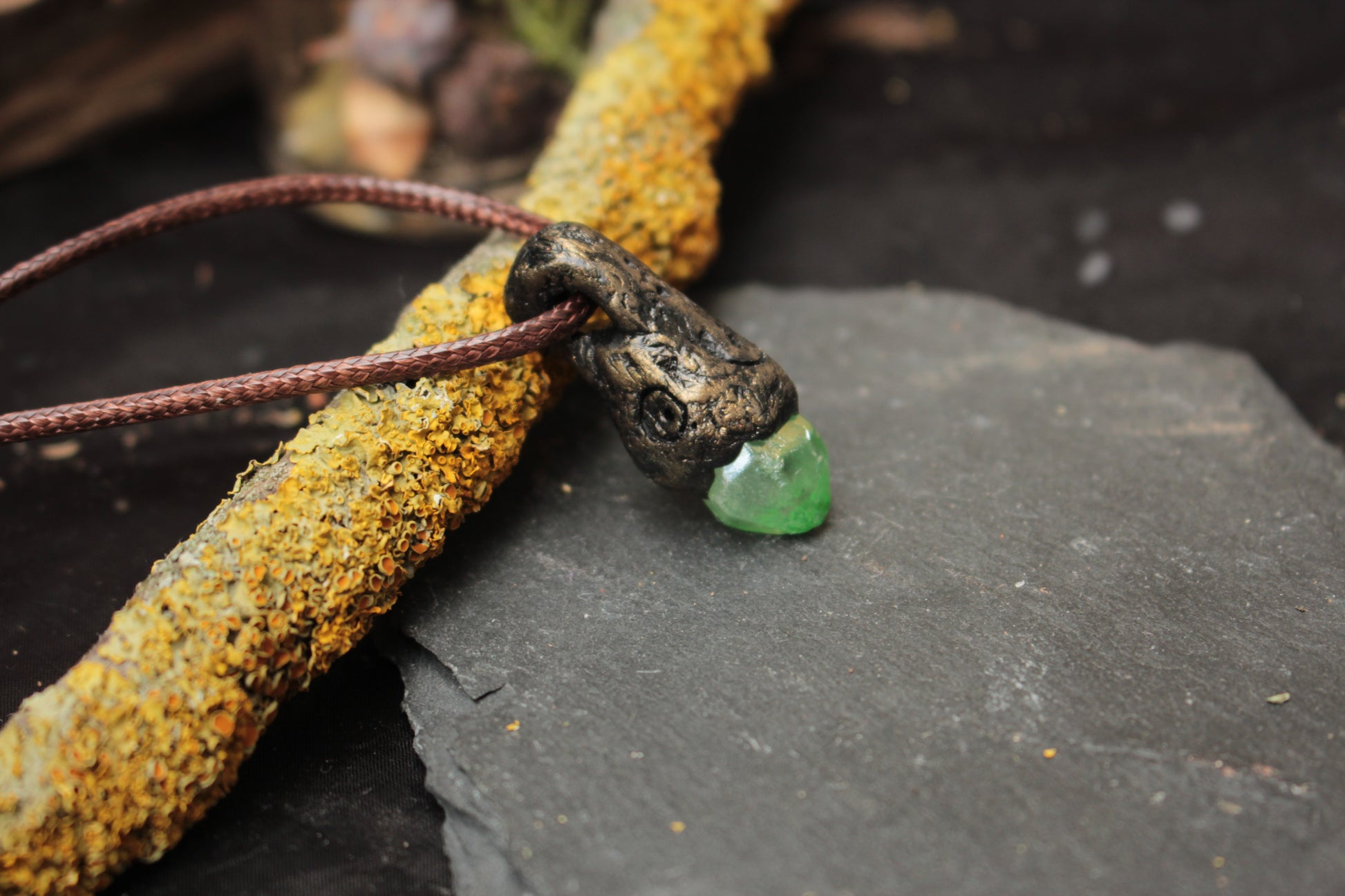 Handmade pendant inspired by forgotten druidic magic and forest legends