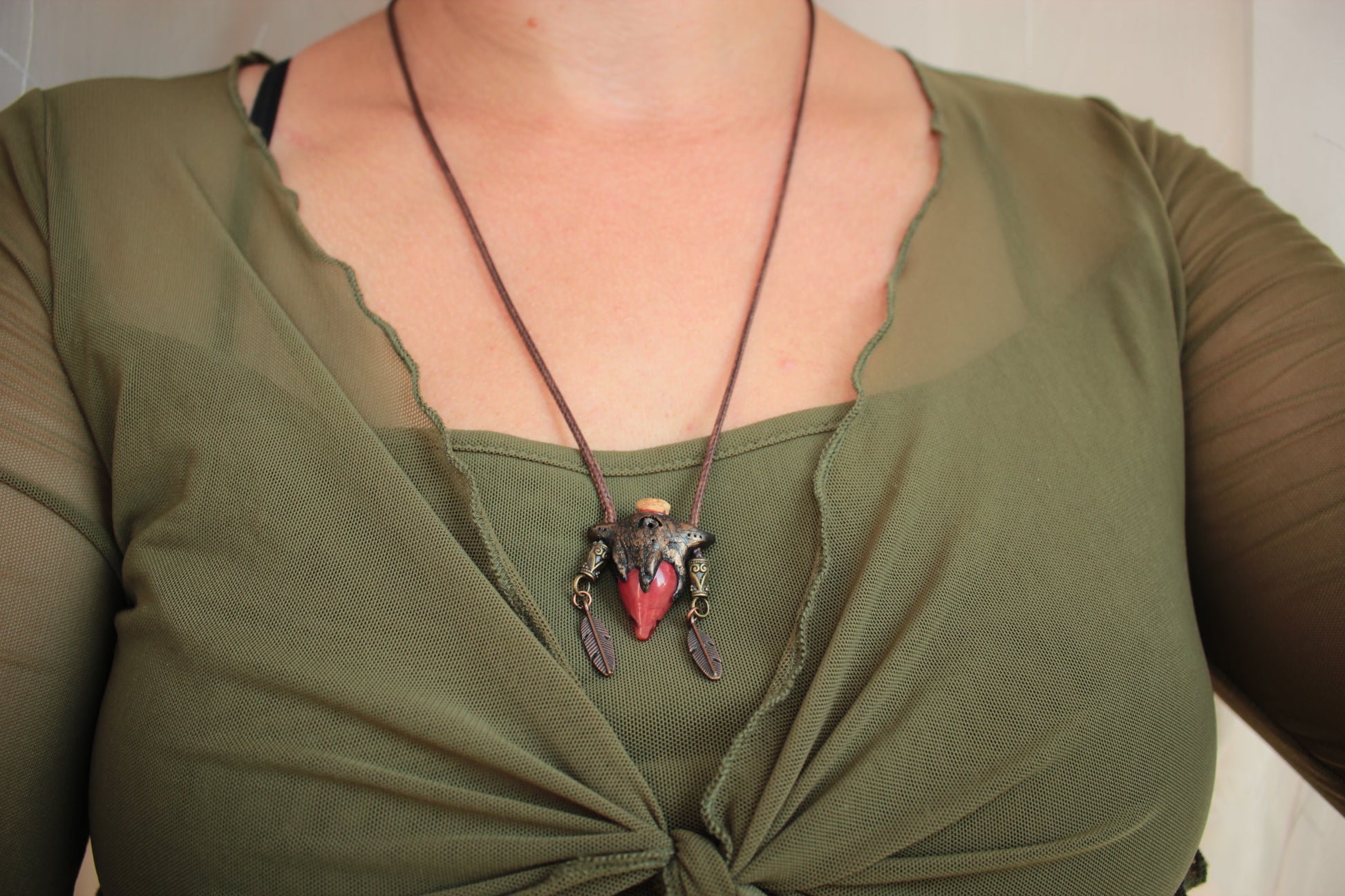Original handmade fantasy relic necklace created by Zanoa Magic Jewelry