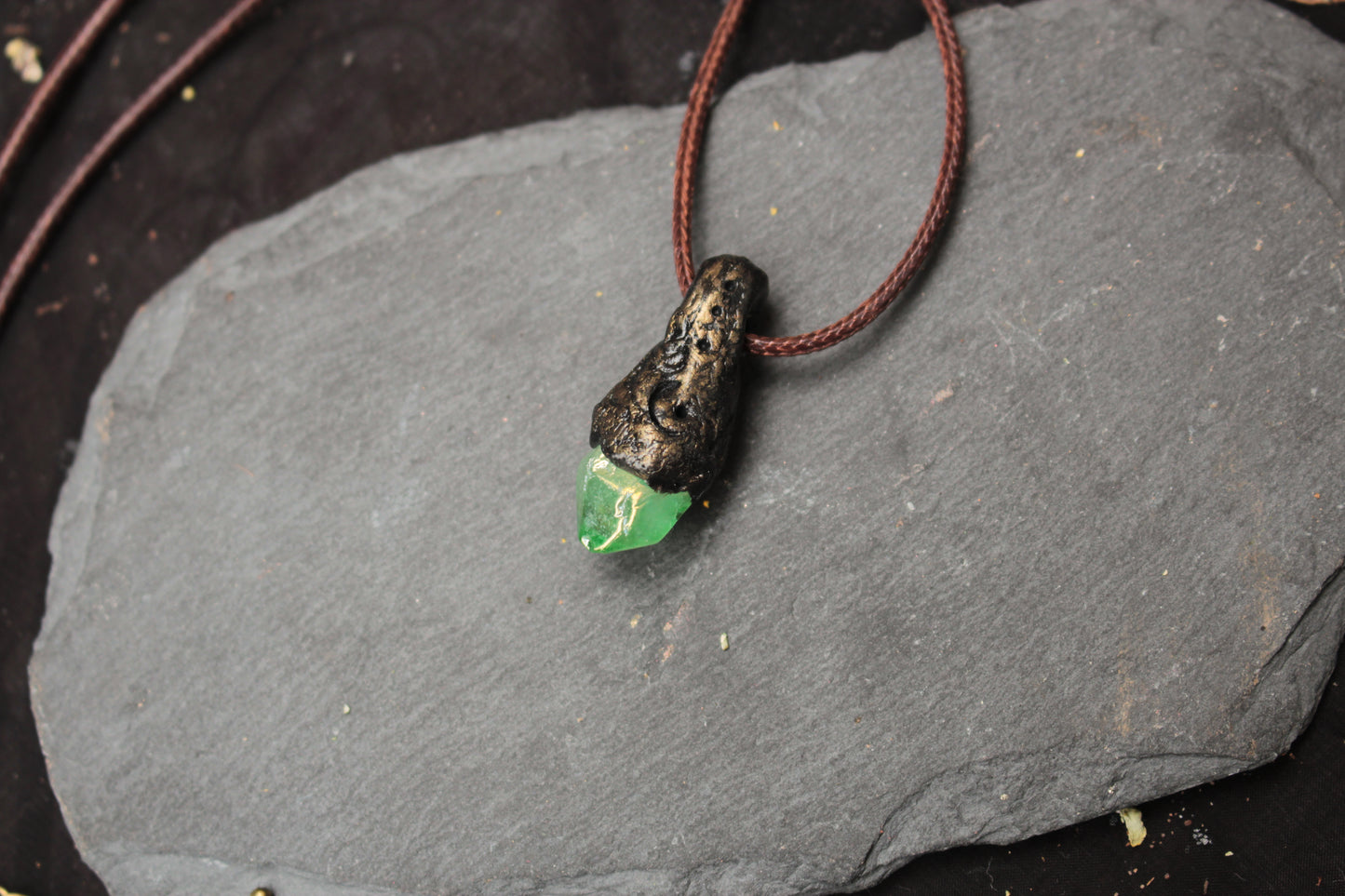 Artisan crystal necklace created for fans of fantasy, RPGs, and mythology