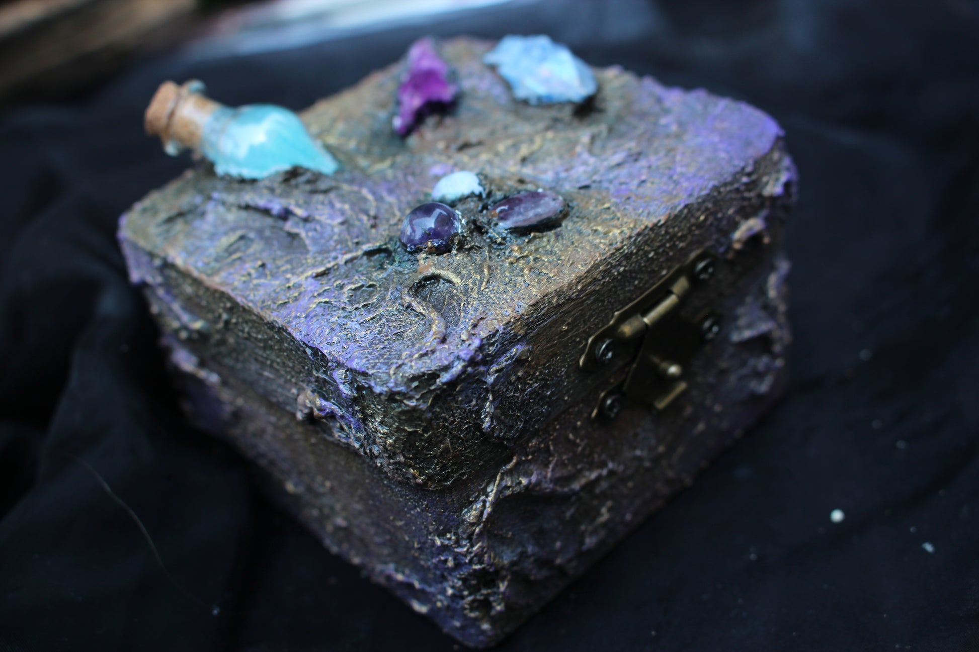 Decorative wooden witch box for fantasy lovers