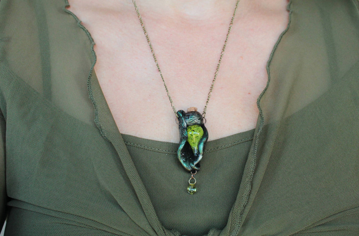 Druid fantasy pendant necklace for nature lovers and fans of magical forest jewelry