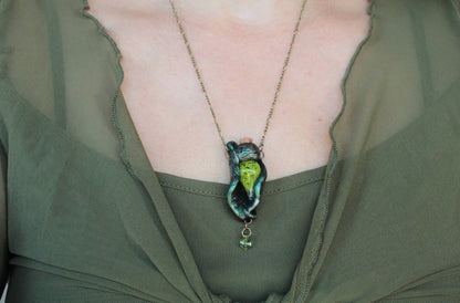 Druid fantasy pendant necklace for nature lovers and fans of magical forest jewelry