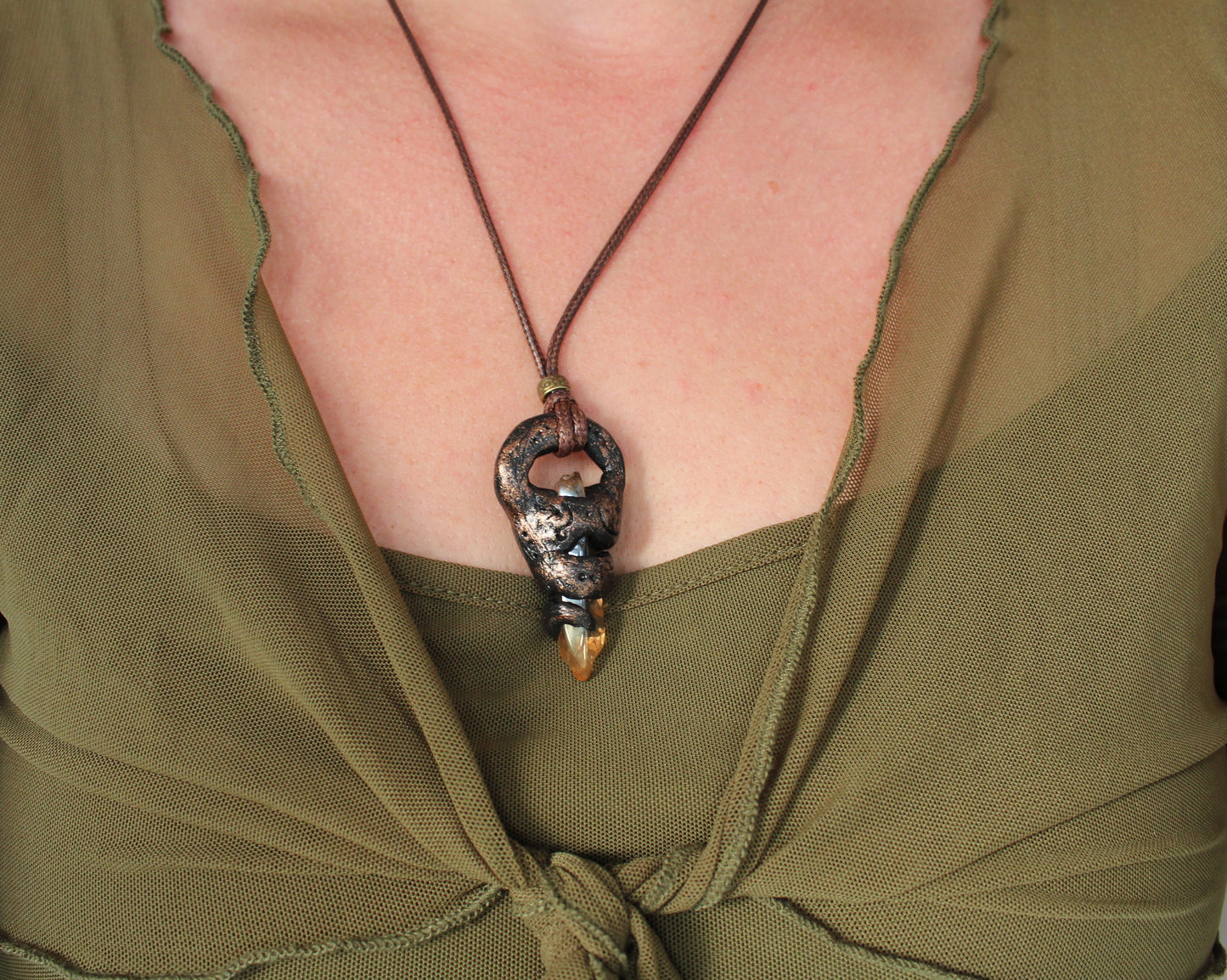 Unique handmade fantasy necklace gift for RPG players and adventure lovers