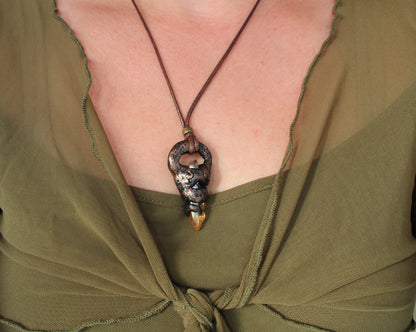 Unique handmade fantasy necklace gift for RPG players and adventure lovers