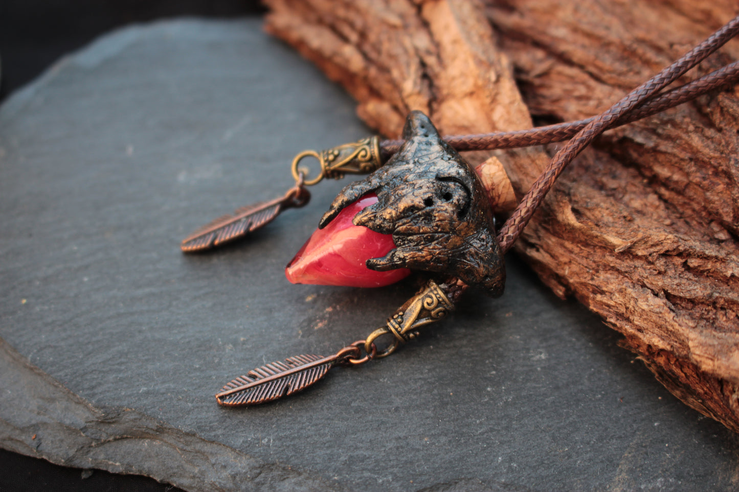 Magical amulet necklace inspired by fantasy worlds and adventure stories