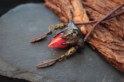 Magical amulet necklace inspired by fantasy worlds and adventure stories