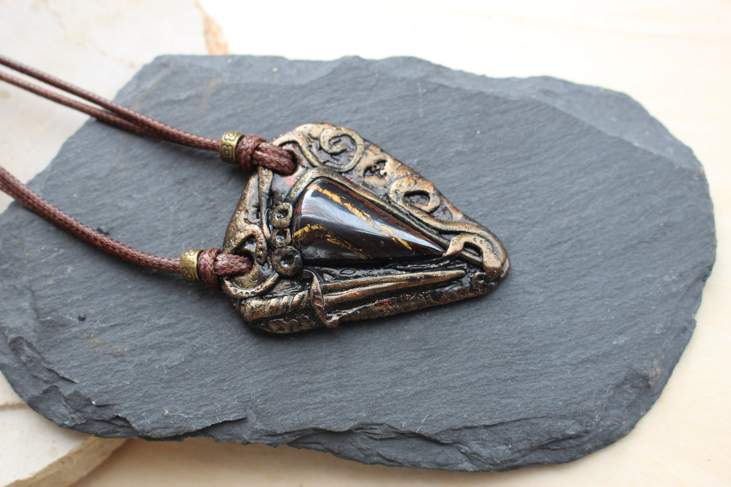 Fantasy talisman pendant with ancient relic design