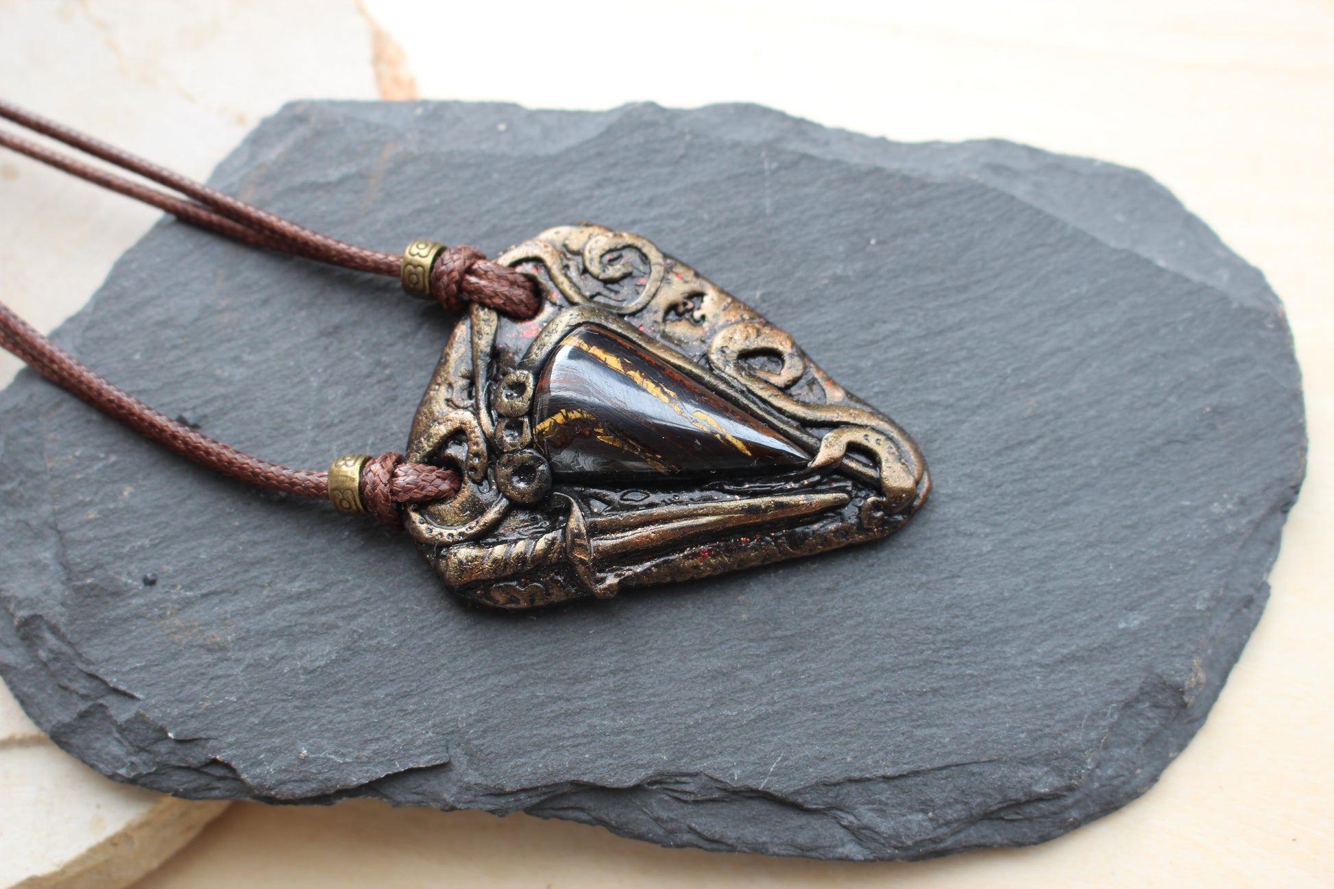 Fantasy talisman pendant with ancient relic design