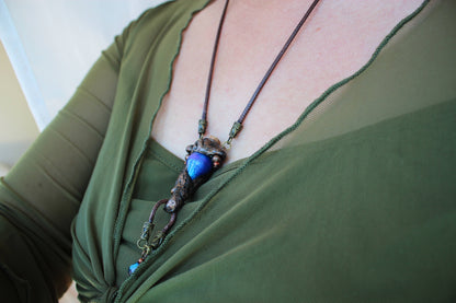 Fantasycore jewelry accessory featuring a magical rune pendant