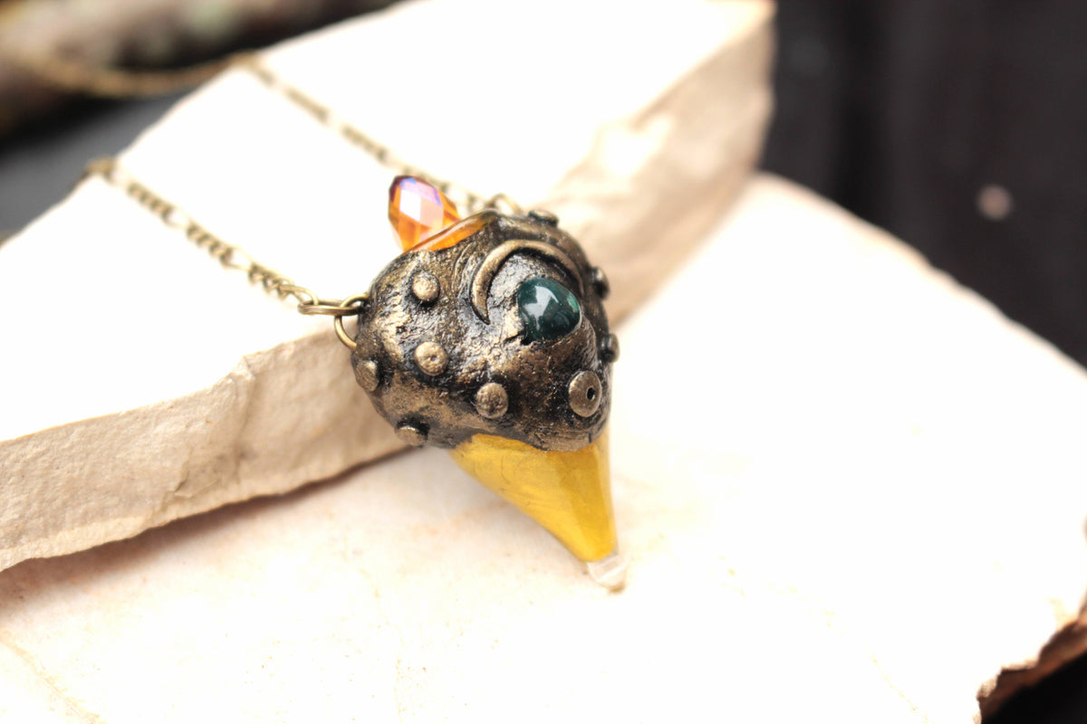 Green gemstone fantasy jewelry inspired by an enchanted forest