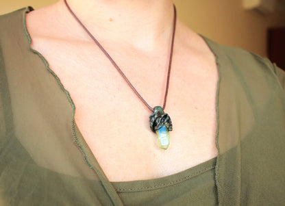Green crystal pendant