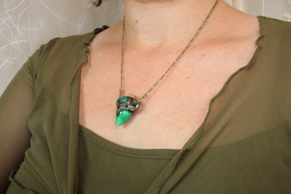Unique handmade fantasy potion necklace for gamers and fantasy lovers