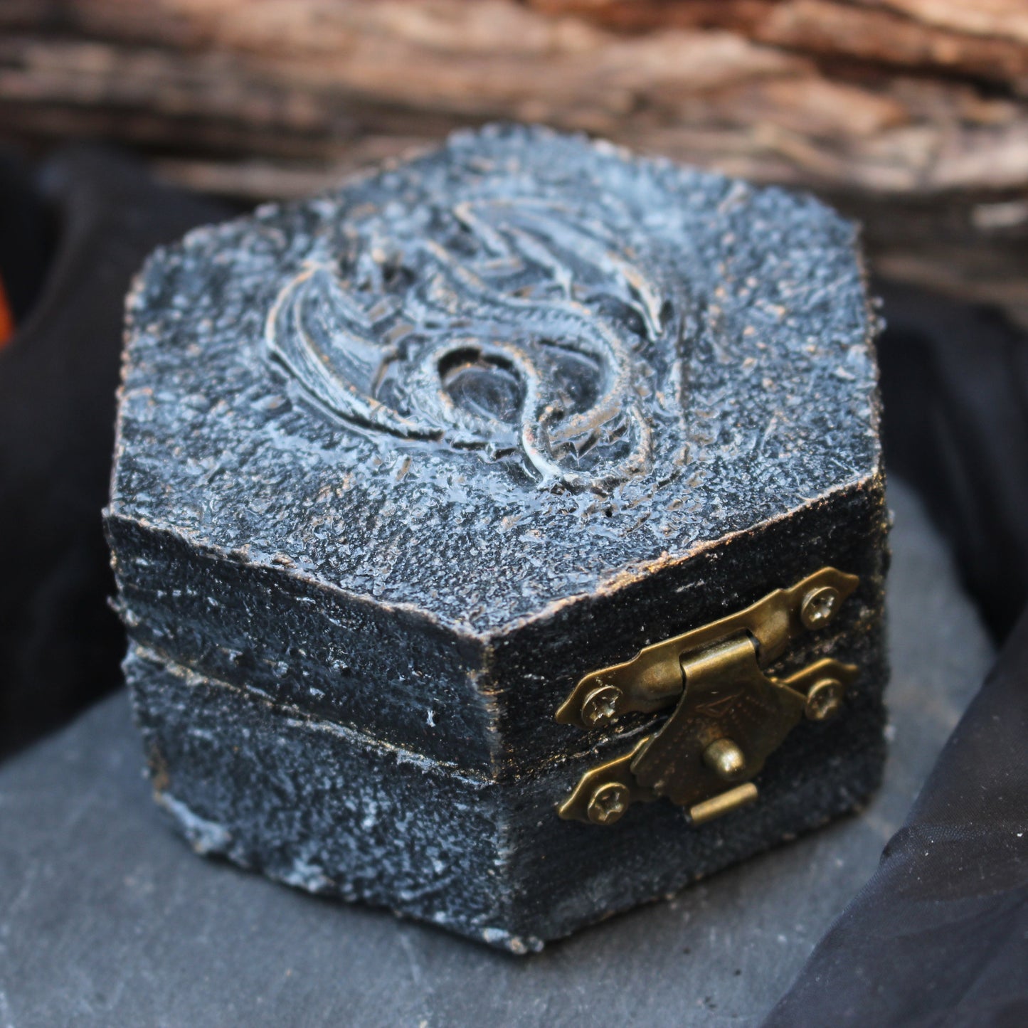 Unique handmade fantasy wooden box perfect as a magical gift