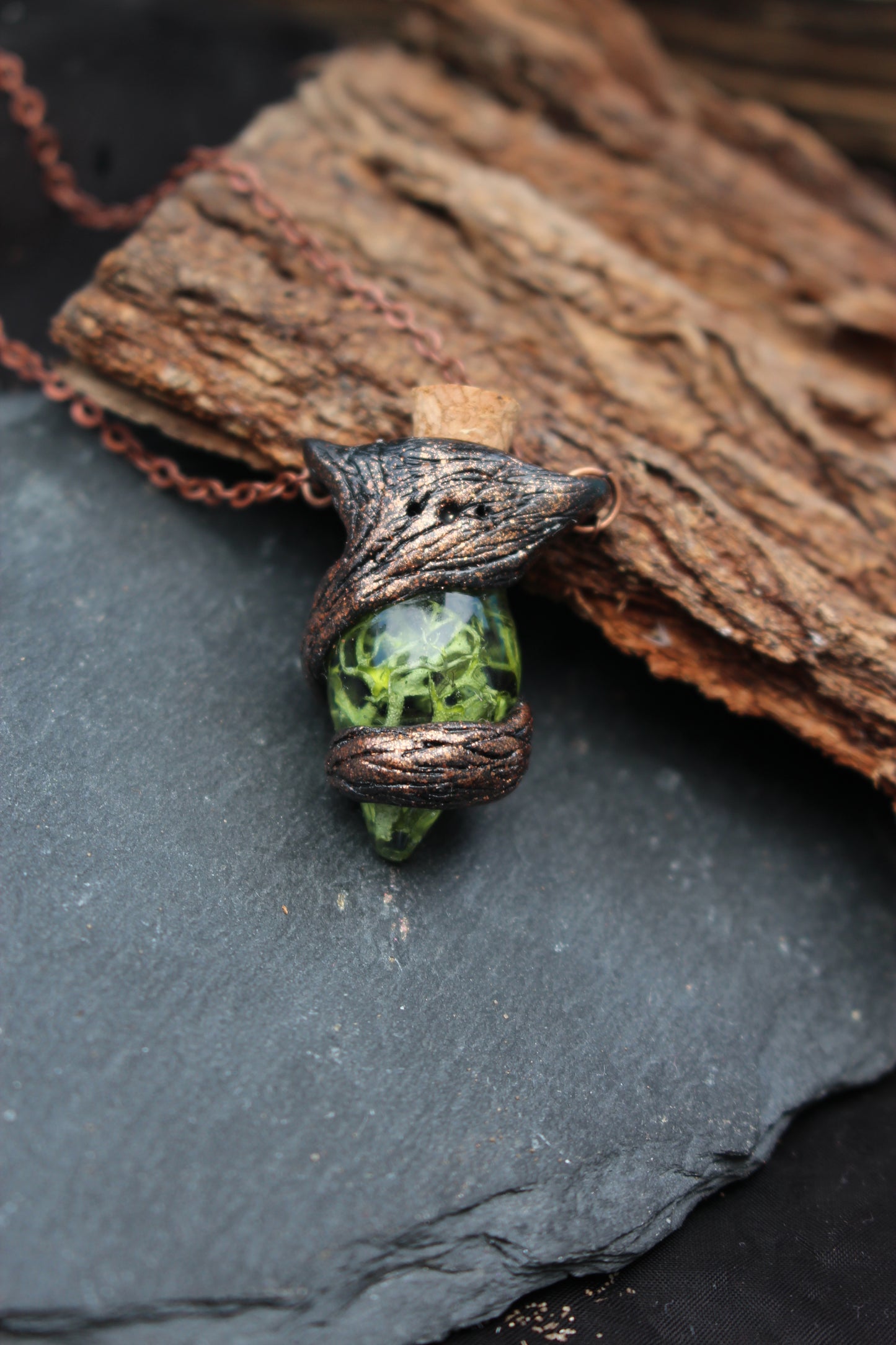 Unique handmade forest witch necklace for fantasy lovers and nature enthusiasts