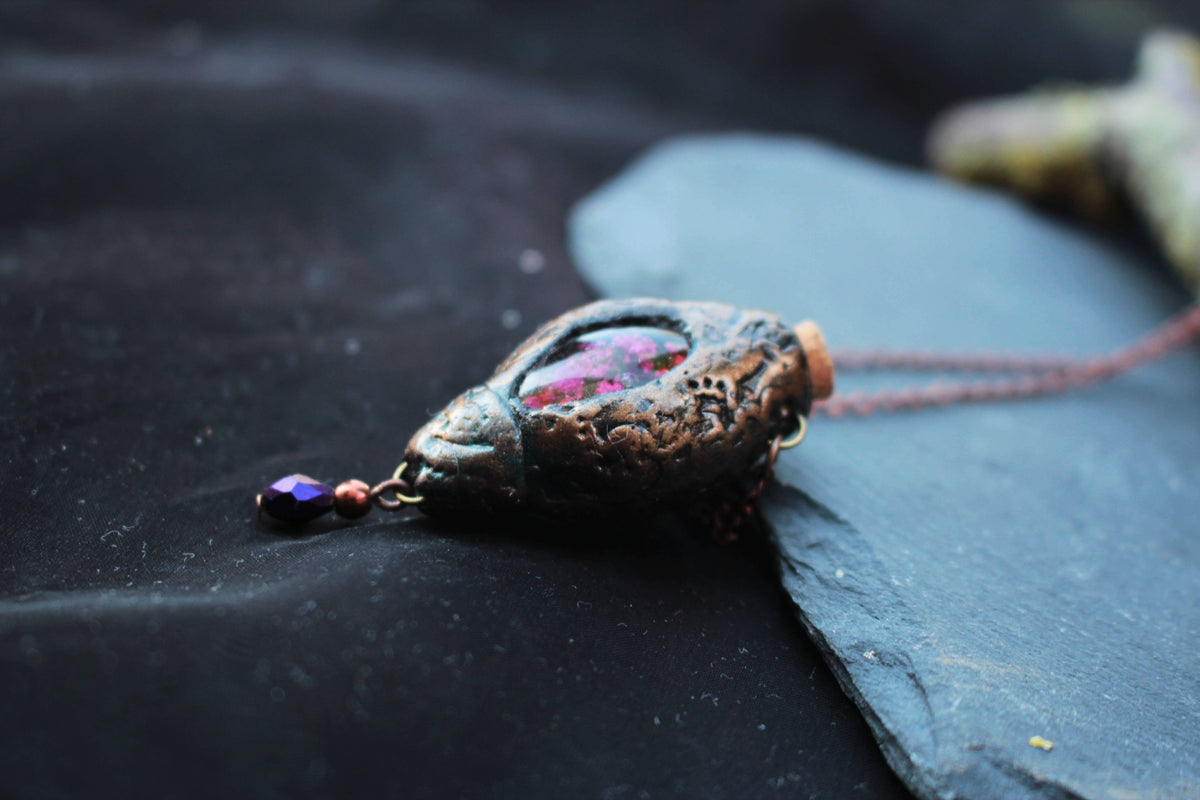 Handmade forest-inspired jewelry with an antique-style finish