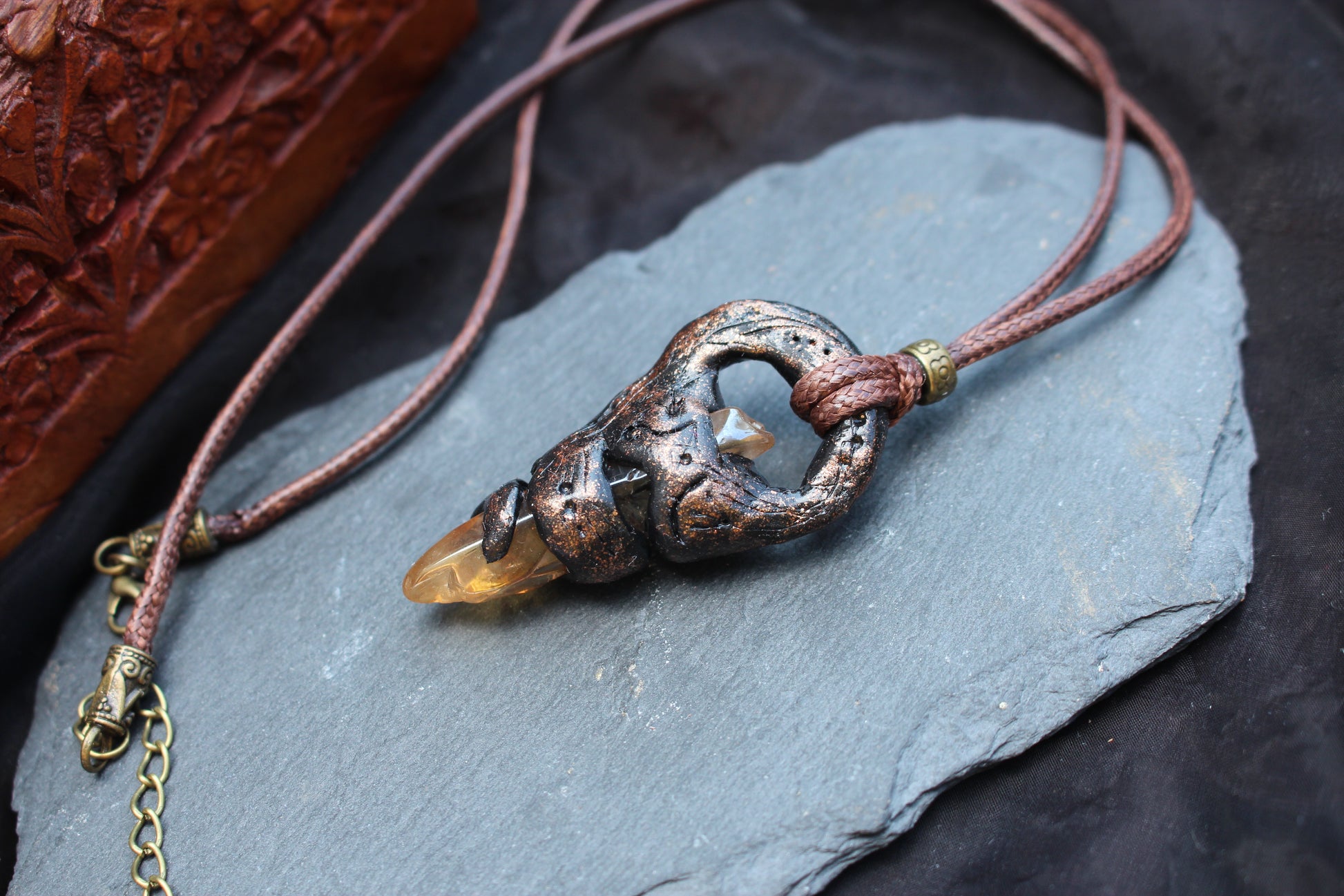 Enchanted fantasy amulet necklace inspired by legendary magical artifacts