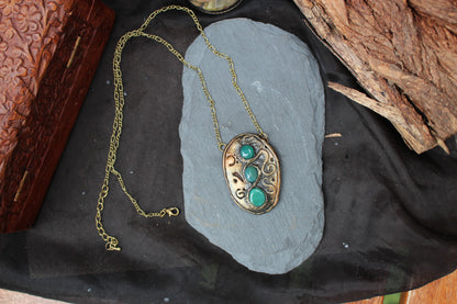 Handmade rune pendant inspired by forests, mythology and magical worlds