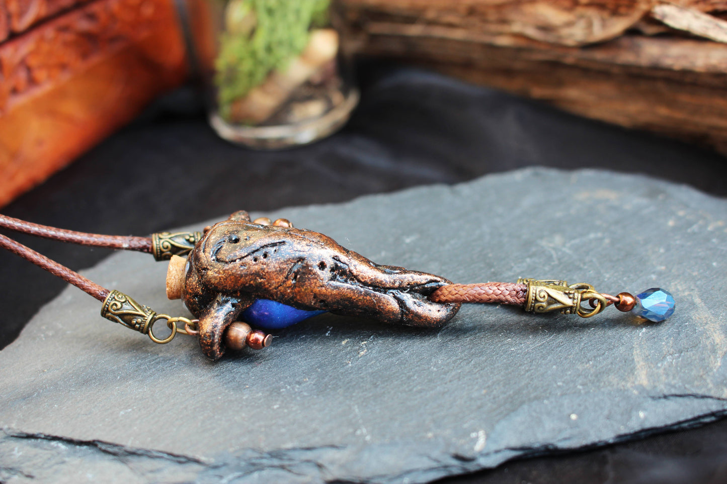 Handmade rune necklace inspired by fantasy worlds and ancient symbols