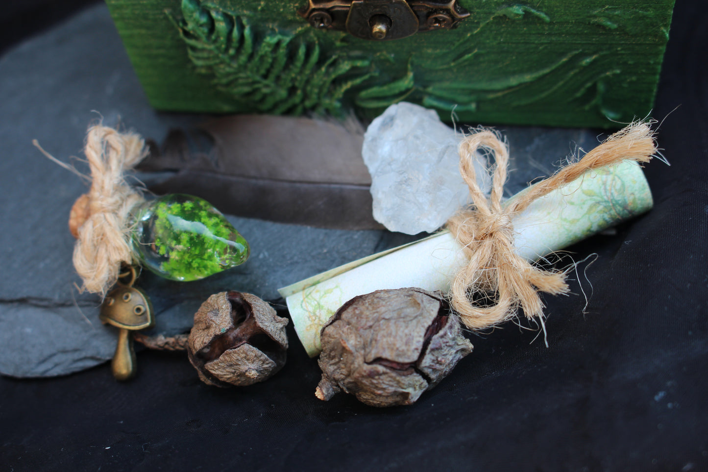 Small enchanted wooden box for meaningful keepsakes
