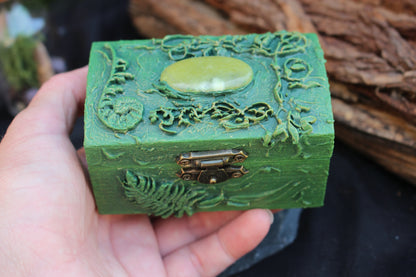Small handmade treasure box with hidden inspirational message