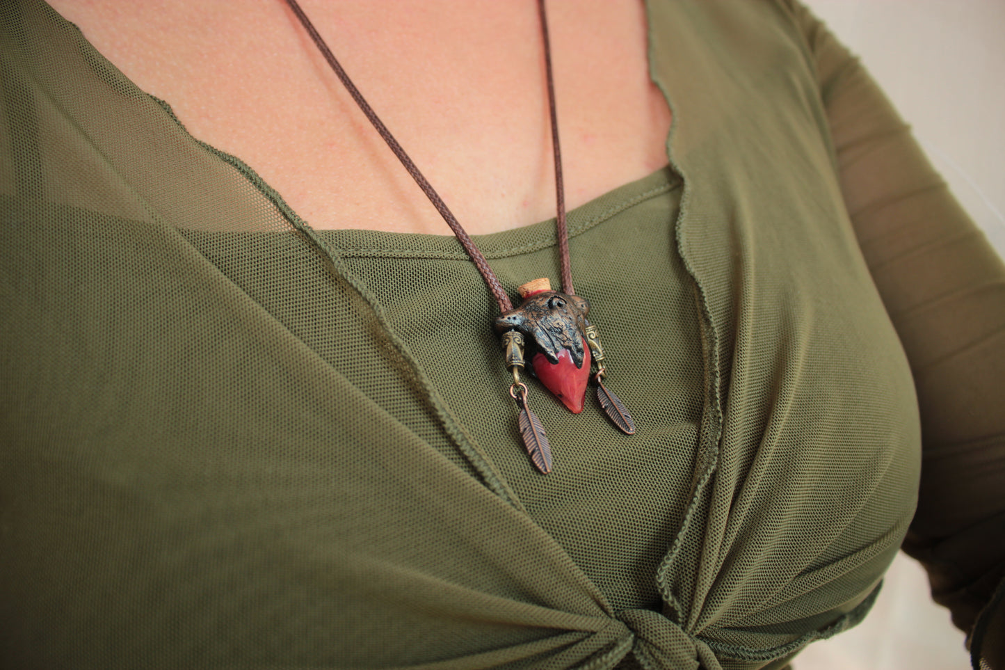 Handmade magical necklace gift for fantasy lovers and RPG fans