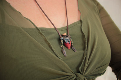 Handmade magical necklace gift for fantasy lovers and RPG fans