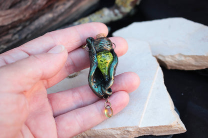 Unique handmade fantasy necklace inspired by druids, woodland magic and ancient forests
