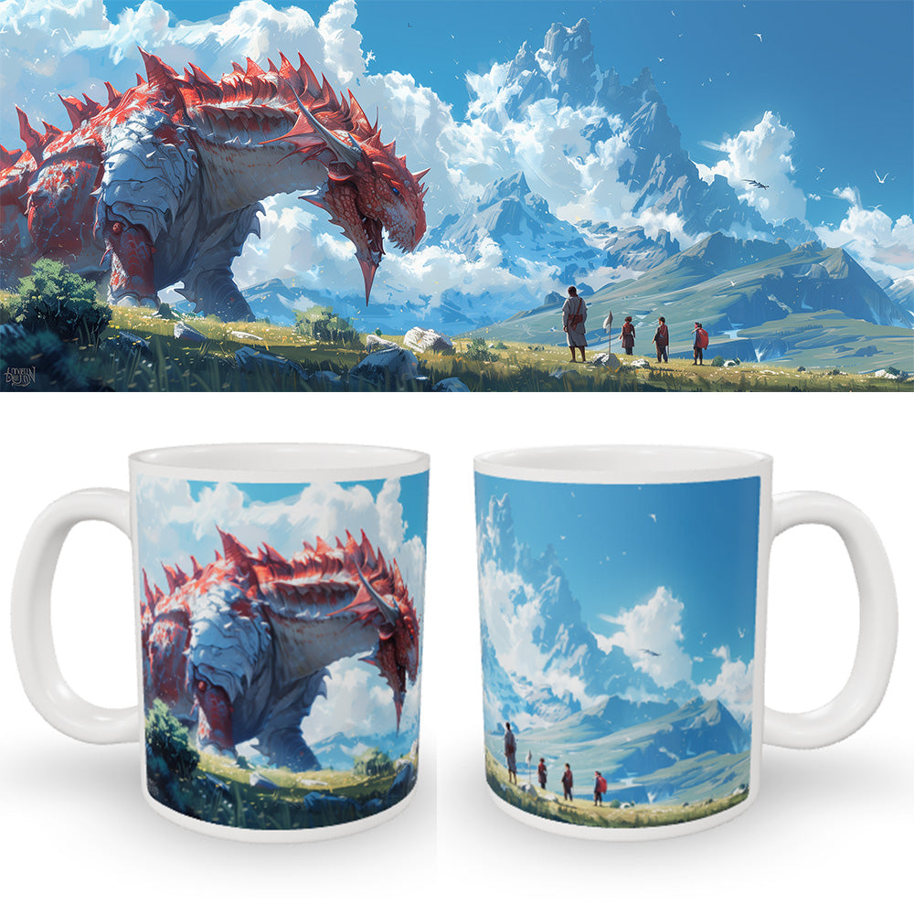 40 Fantasy Dragon Mug Wrap Designs – Panorama Mug Sublimation Bundle – Instant Download