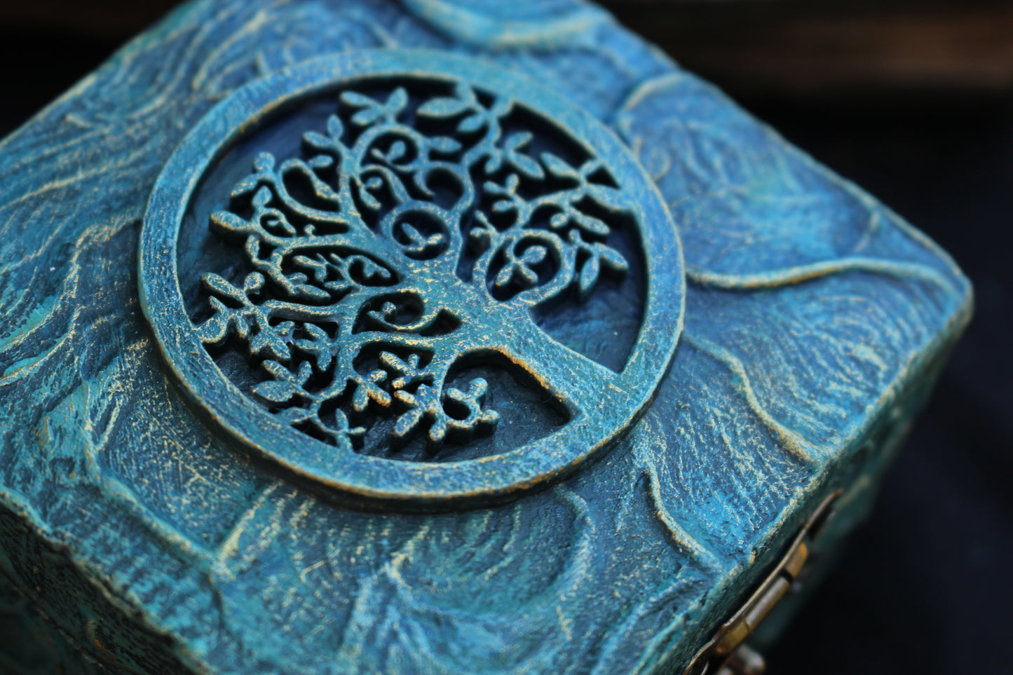 Handmade wooden gift box inspired by fantasy and woodland aesthetics for special occasions