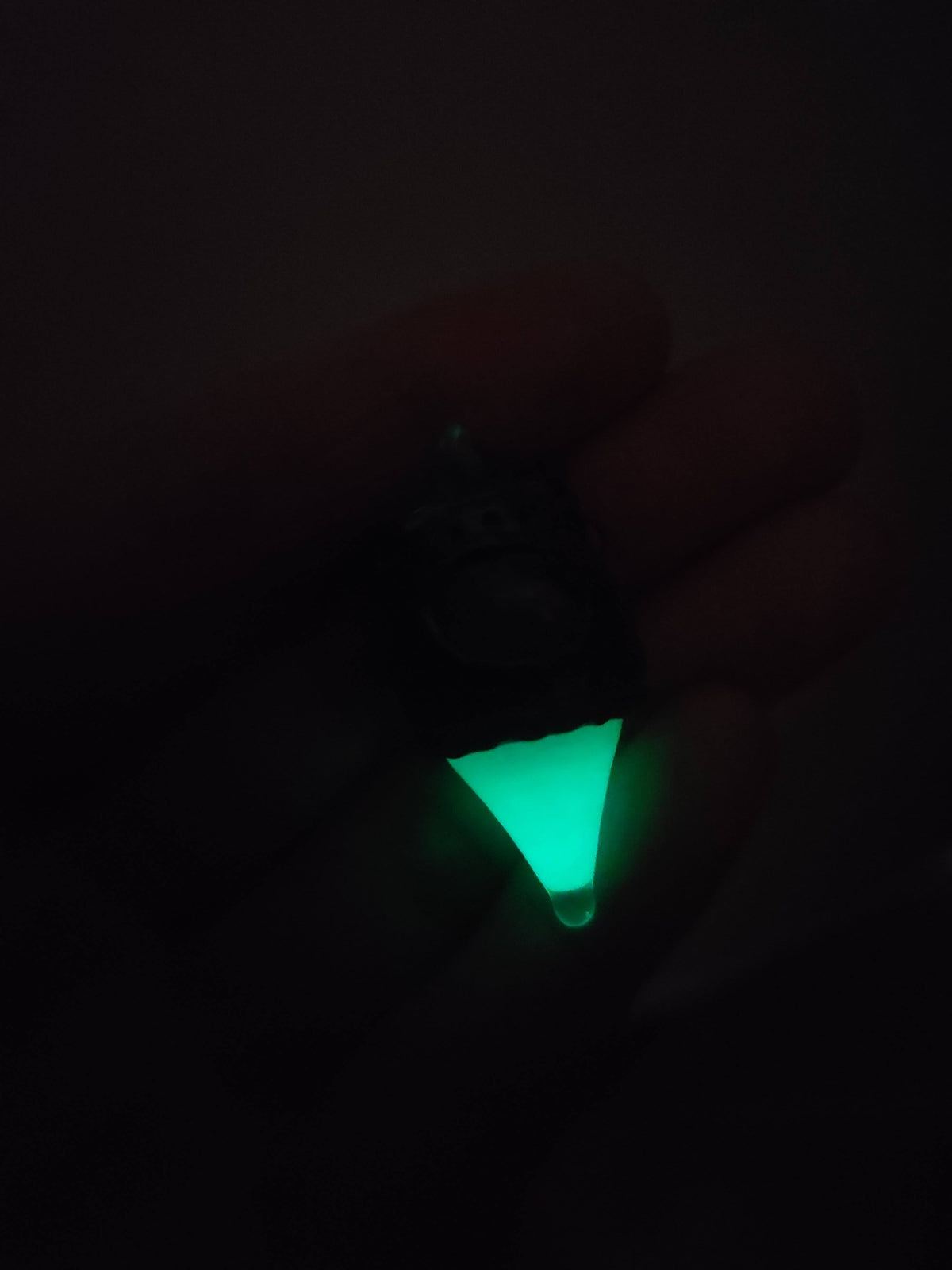 Zanoa handmade glowing turquoise potion necklace with an enchanted fantasy design