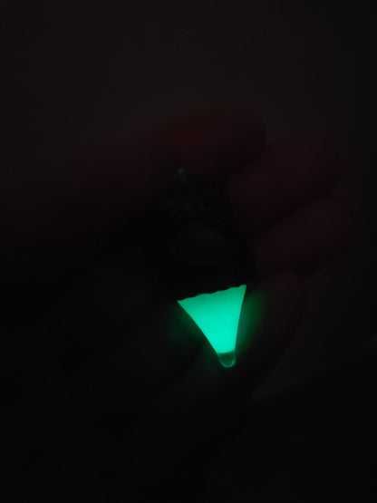 Zanoa handmade glowing turquoise potion necklace with an enchanted fantasy design