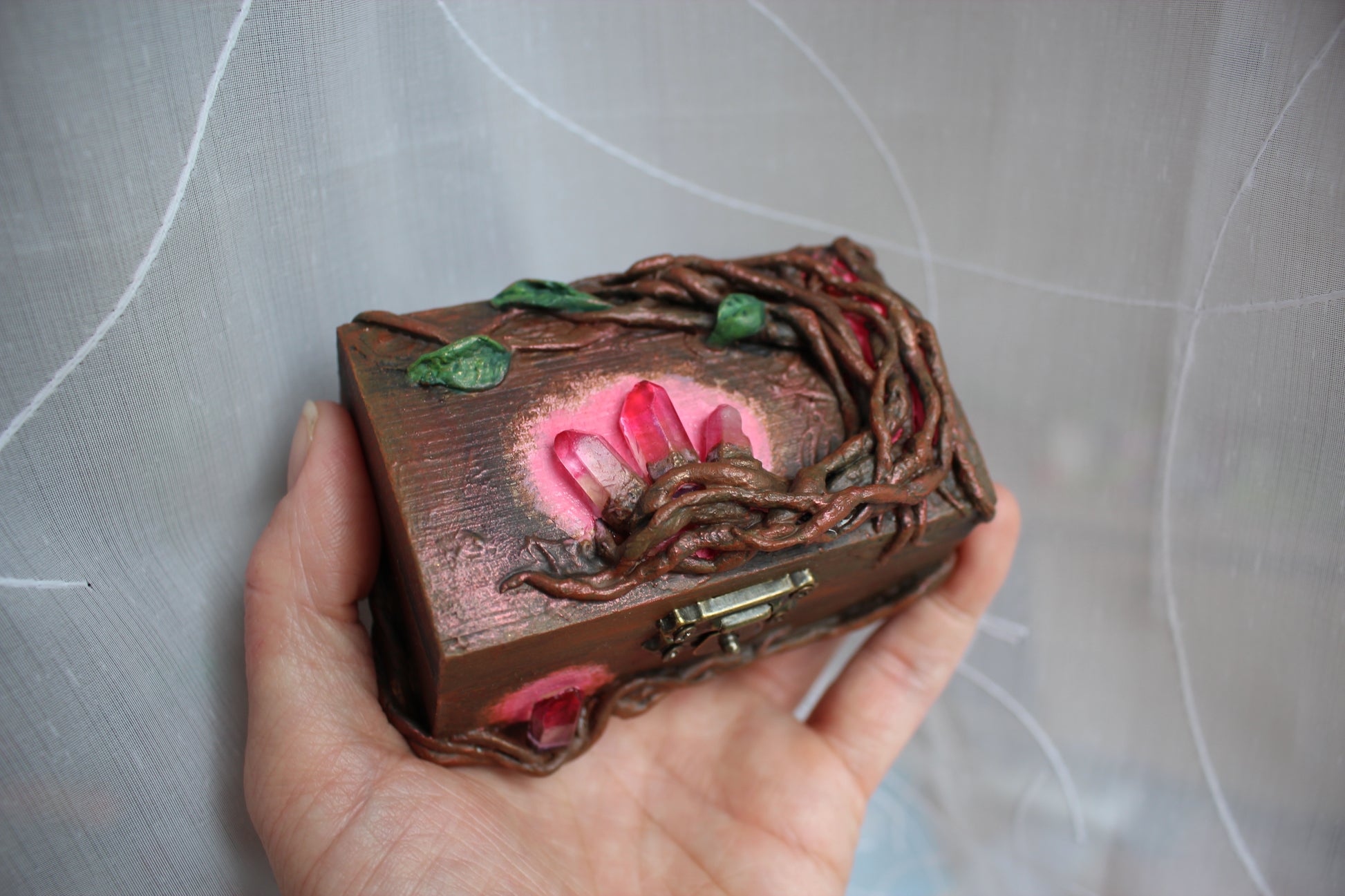 Fantasy Forest Spirit Crystal Box Home Decor Piece