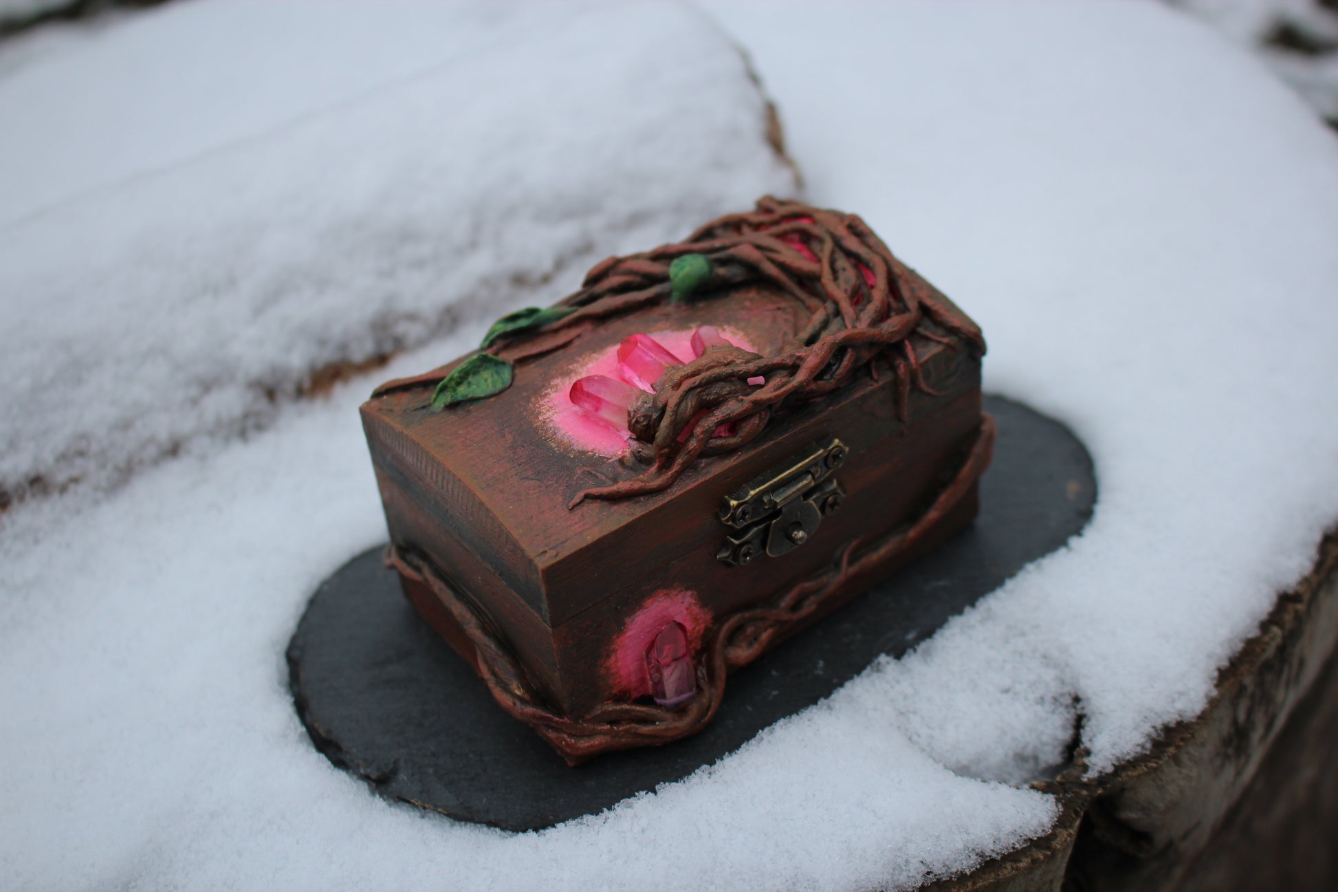 Forest Spirit Crystal Box Handmade Details
