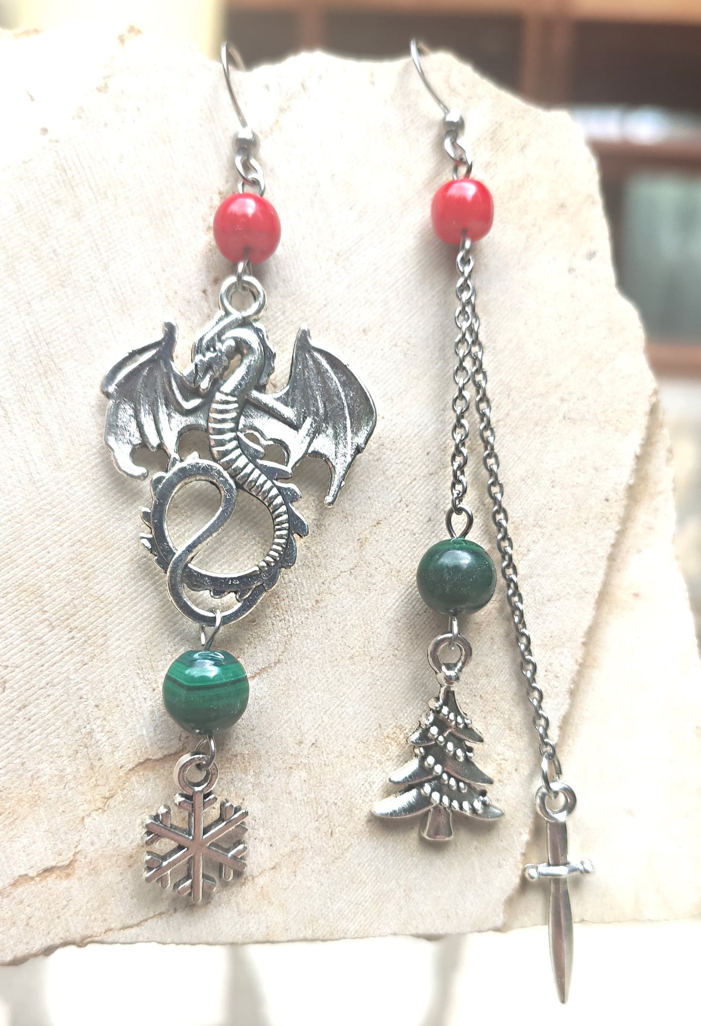 Handmade dragon earrings, perfect gift for dragon lovers