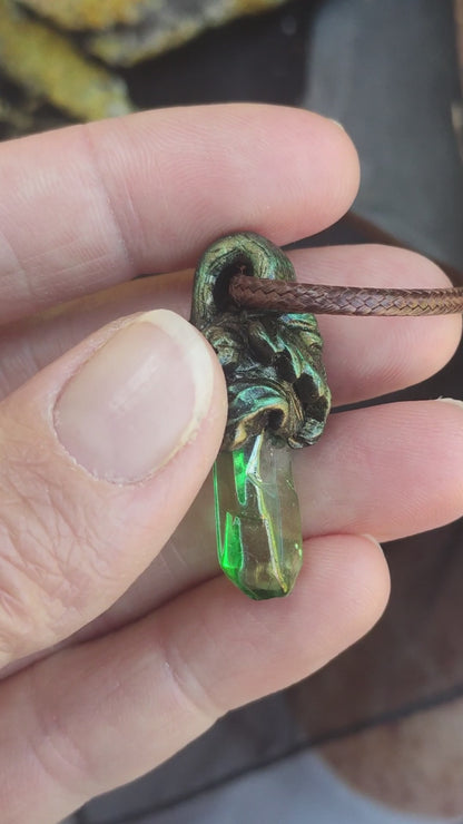 The Elarwyn Crystal Pendant Necklace – Enchanted Forest Fantasy Jewelry